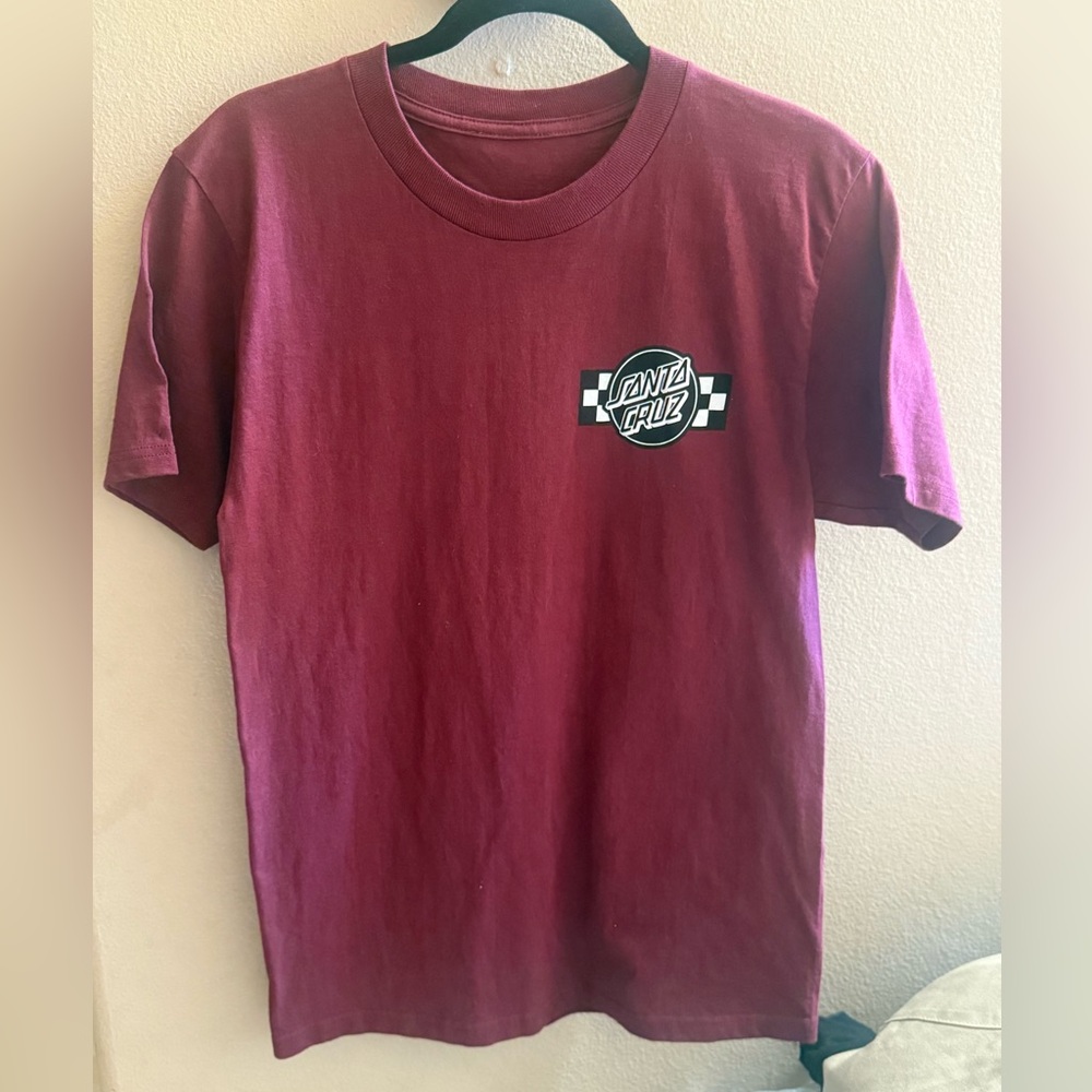Santa Cruz Skateboards Men's Maroon T-Shirt/medium